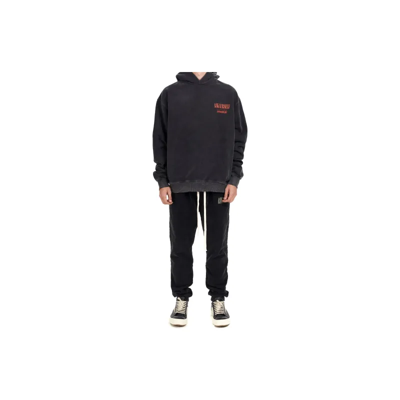 Askyurself Hoodie Unisex Washed Black-5