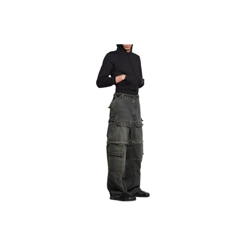Balenciaga SS24 Jeans Loose Fit Style Unisex Black-2