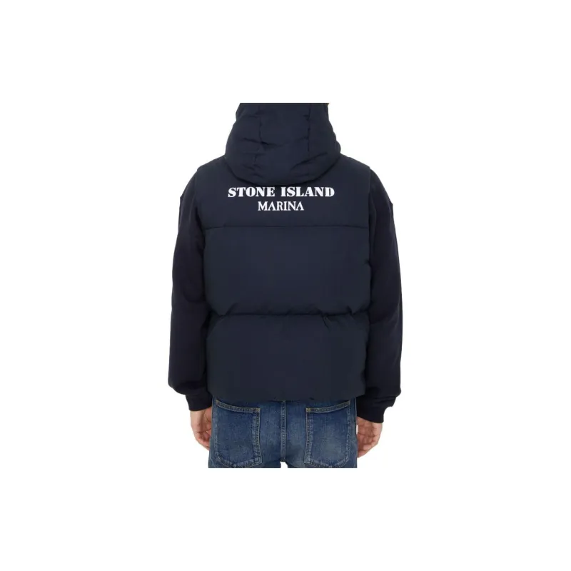 STONE ISLAND Vests Men Navy Blue-4