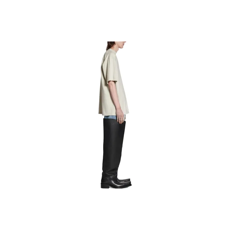 Balenciaga SS23 T Shirt Loose Fit Men's Beige-4