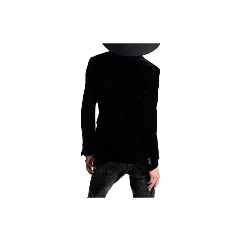 Dsquared2 Velvet Sequined Single Breasted Blazer-3