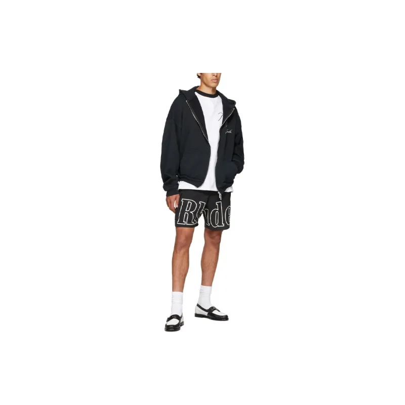 RHUDE Casual Shorts Men Black-3