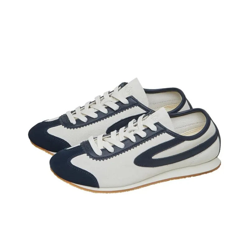 Norman Walsh Abrasion Resistant Breathable Low Top Running Shoes Unisex Beige Blue-2