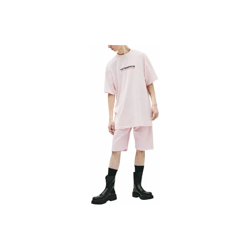 Vetements T-Shirts Unisex Pink-1