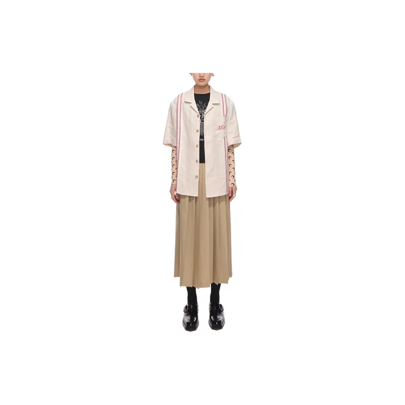 Marine Serre Shirts Unisex White-2
