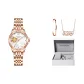 Rose Case White Dial Stainless Steel Band