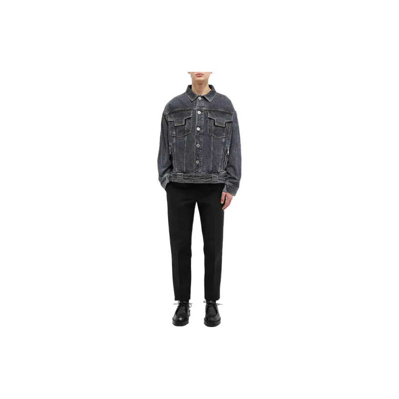 BALMAIN Denim Jackets Men Black-1