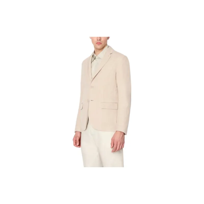 EMPORIO ARMANI SS24 Business Suit Coat Men's Light Khaki-1