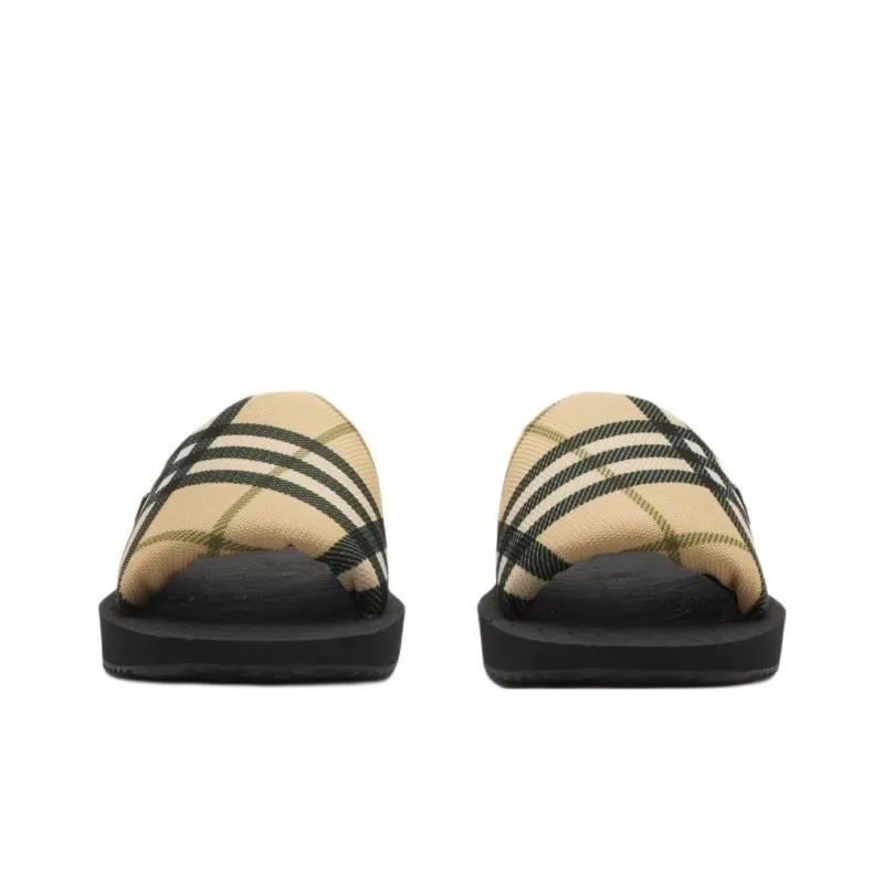 Burberry Slip Resistant Slide Slippers Women's Khaki-2