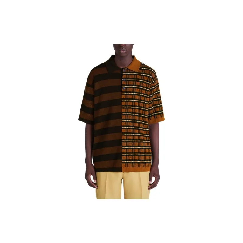 KENZO Polo Shirts Men Brown-4