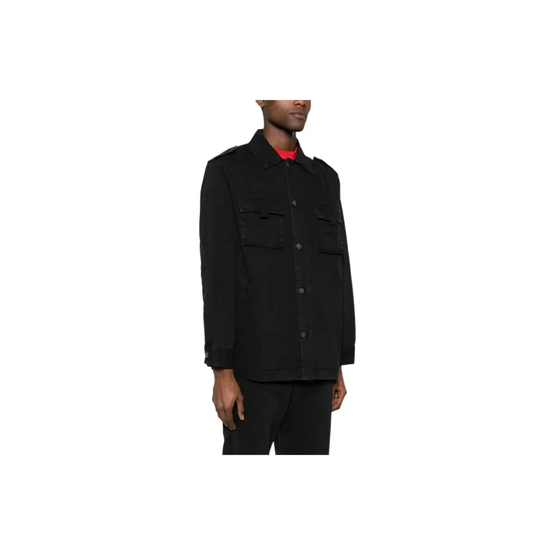 MOSCHINO Pocket-Detailed Buttoned Cargo Shirt Jacket-3
