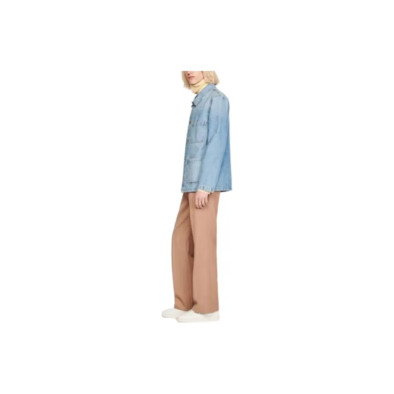 Sandro Denim Ceket Denim Jacket Men's Blue-3