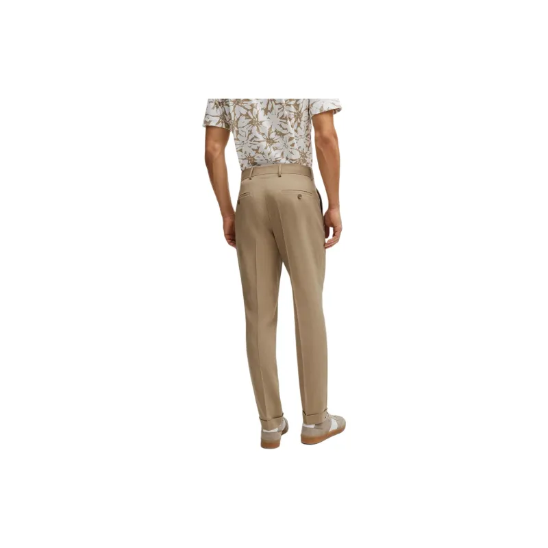 HUGO BOSS Double-Breasted Slim-Fit Suit In Virgin Wool Business Suits Men's Umber-6