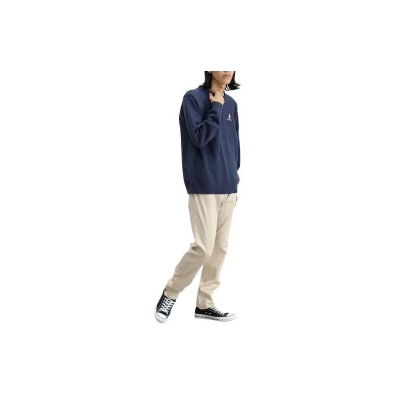 Beams Sweater Men's Marine Blue-6