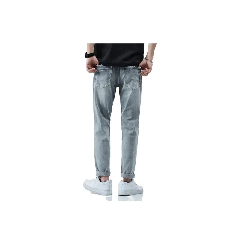 FAIRWHALE Jeans Men's Gray White-3