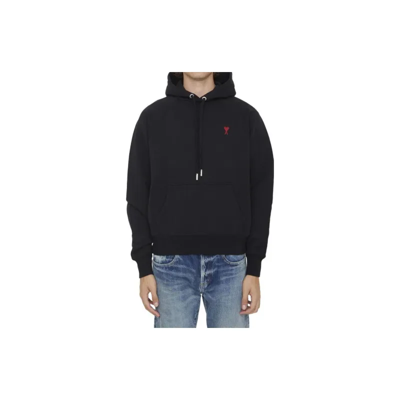 Ami Paris Ami De Coeur Small Logo Hoodie-1