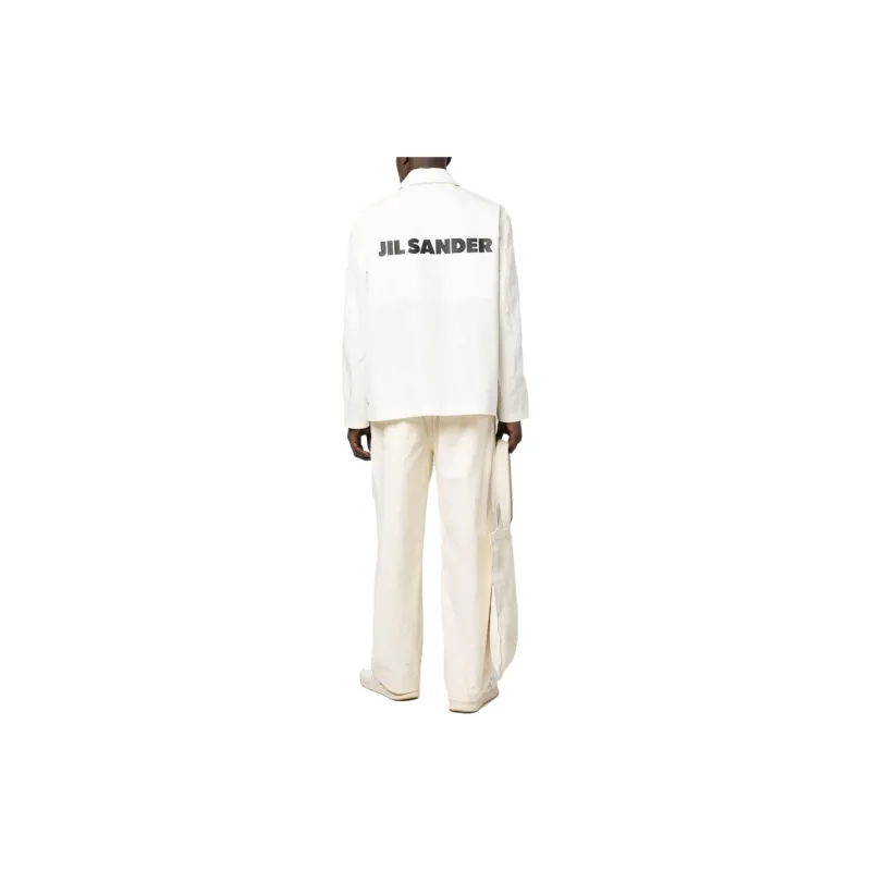 JIL SANDER Logo Printed Long Sleeved Jacket-2