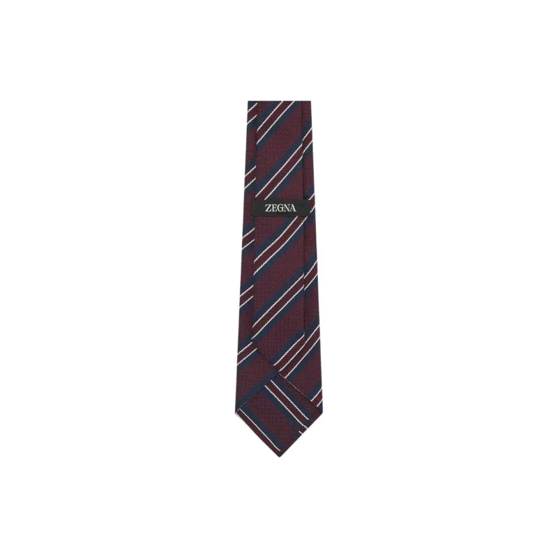 Zegna Mulberry Silk Ties Men's Burgundy-1