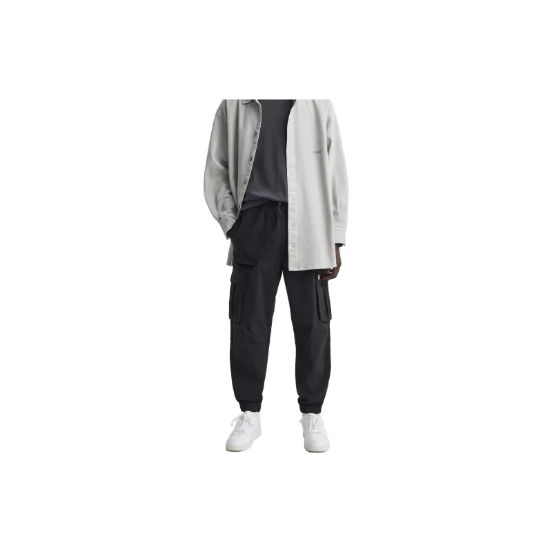 ZARA Cargo Pants Men Black-2