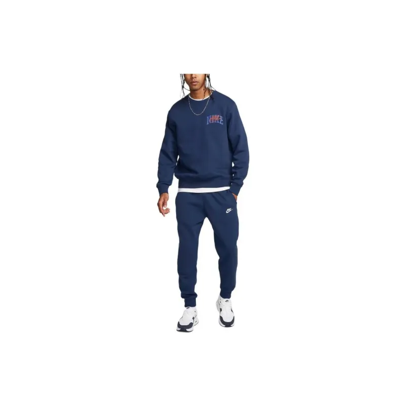 Nike Long-Sleeve Crew-Neck Sweatshirt Sweatshirt Men's Blue-2