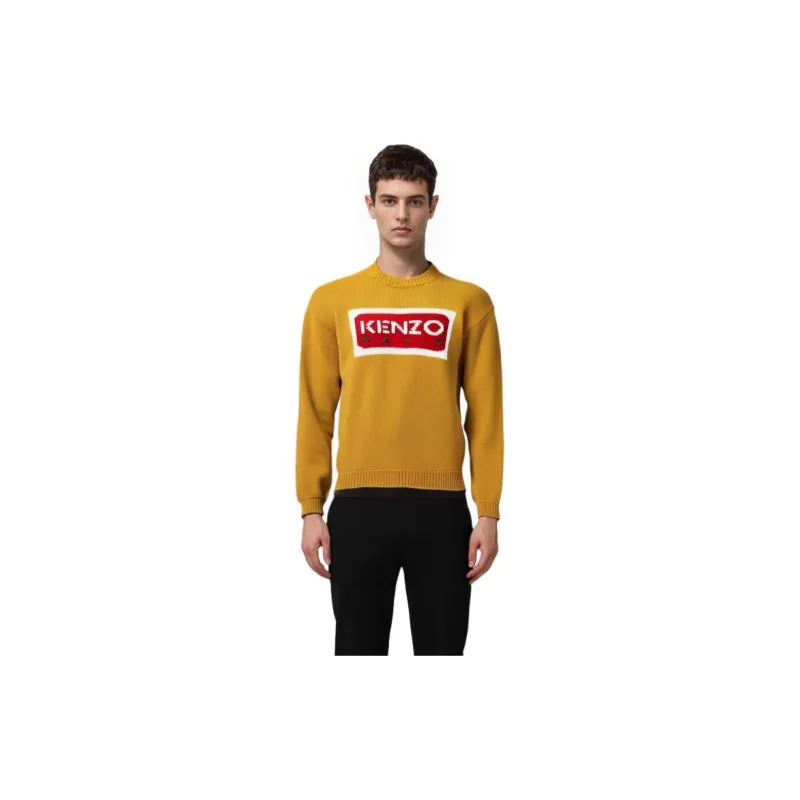 KENZO Logo Intarsia Knitted Crewneck Jumper-2