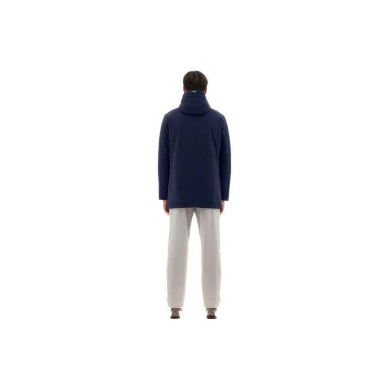HERNO Long Sleeved Zip-Up Hooded Drawstring Raincoat-3