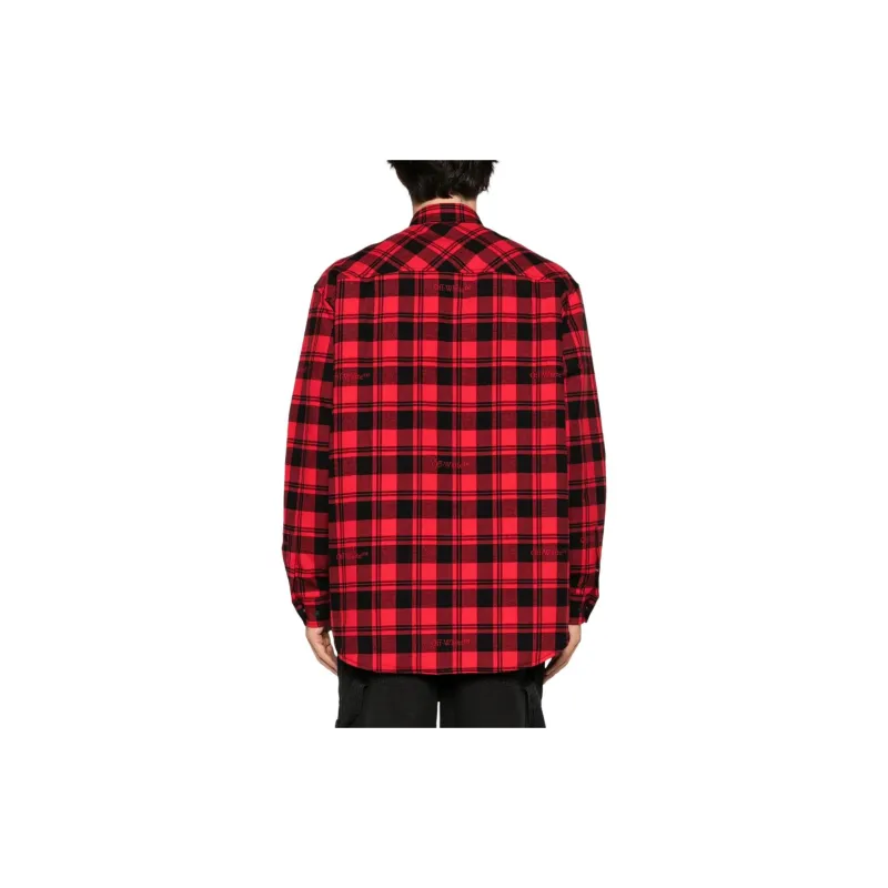 OFF WHITE Shirt Regular Fit Men's Red-2