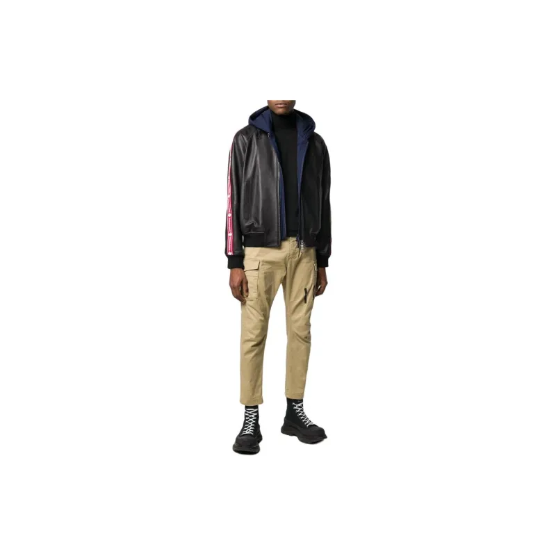 DSQUARED 2 Leather Jacket Men's Black-1