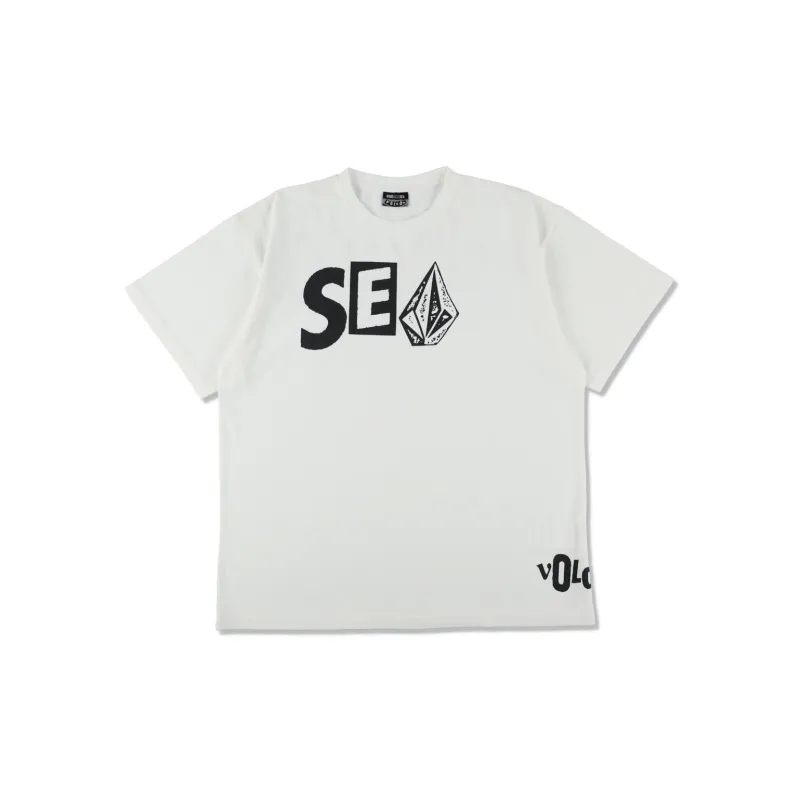 WIND AND SEA VOLCOM Collaboration T-Shirts Unisex White-1