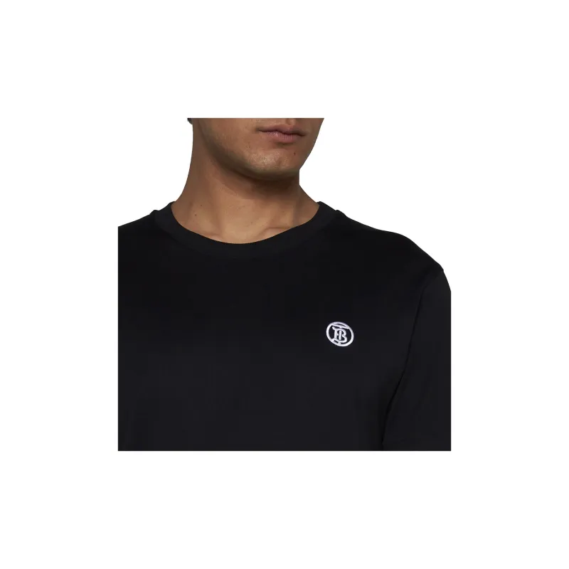 Burberry Logo Embroidered Crewneck T Shirt-6