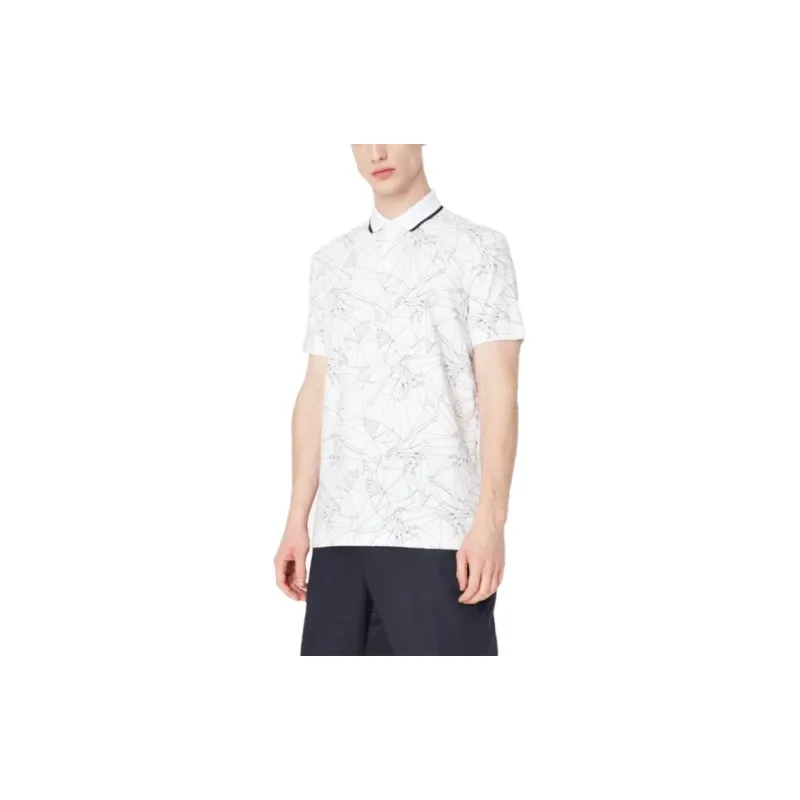 ARMANI EXCHANGE Polo Shirts Men White-5