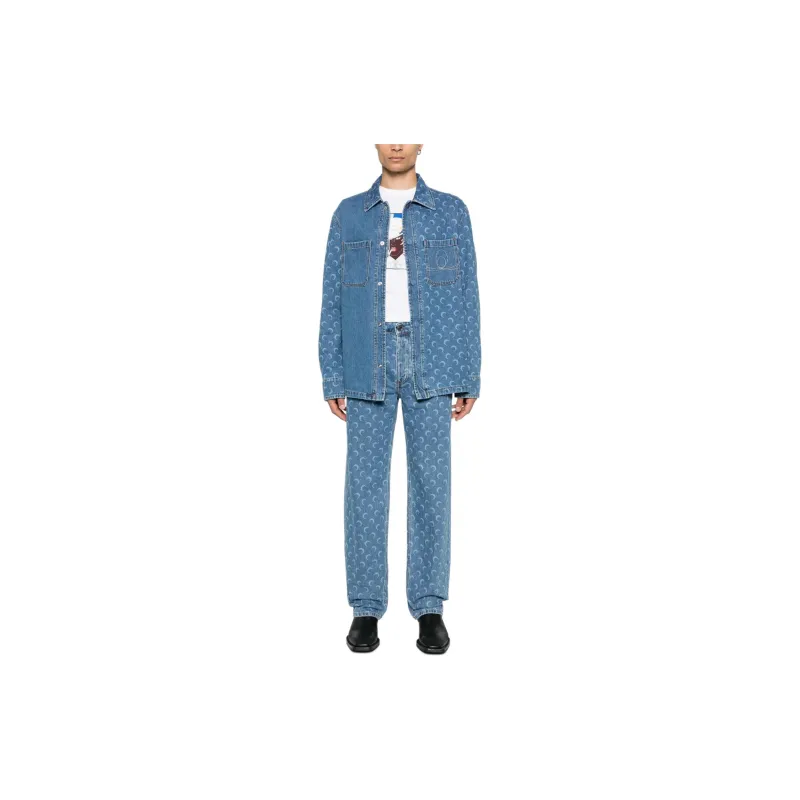 Marine Serre SS24 Jeans Men's Medium Blue-1