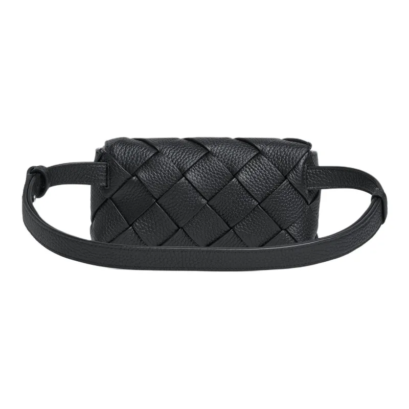 Bottega Veneta Cow Leather Fanny Pack Regular Men's Black-2