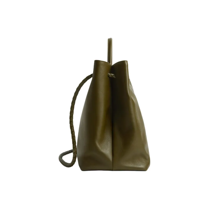 Bottega Veneta Cow Leather Shoulder Bag, Crossbody Bag, Handbag Tubas Women's Olive Green-2