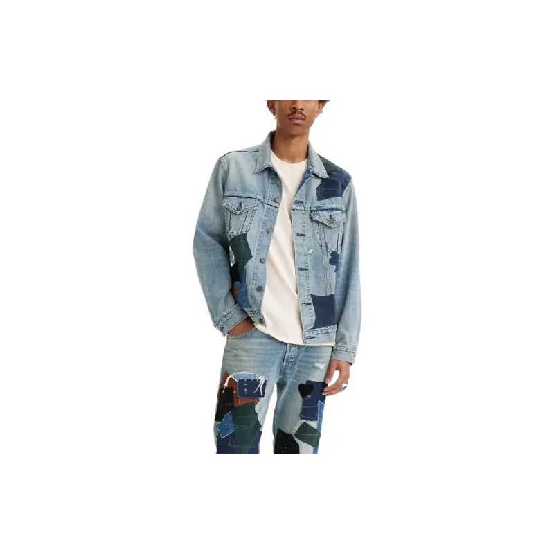 Levis Denim Jackets Men Blue-1