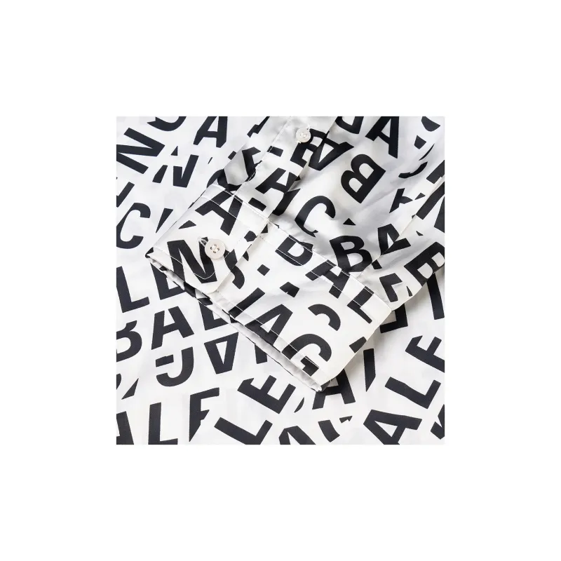 Balenciaga Logo Strips Large Fit Shirt-3