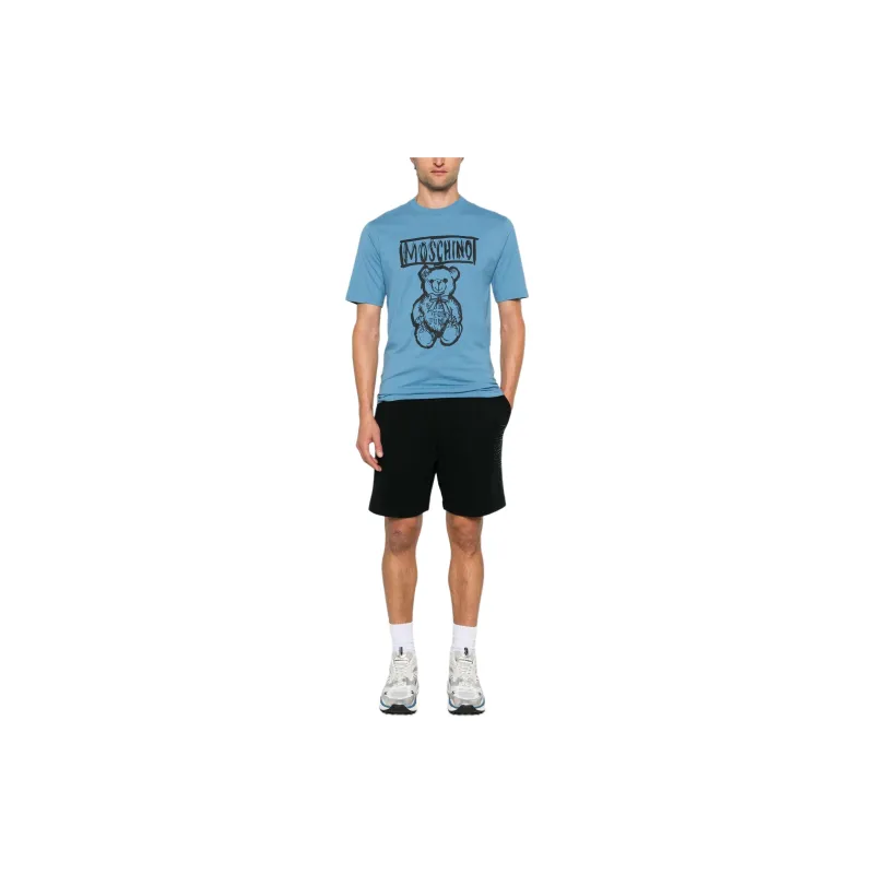 MOSCHINO Logo Detailed Drawstring Bermuda Shorts-1