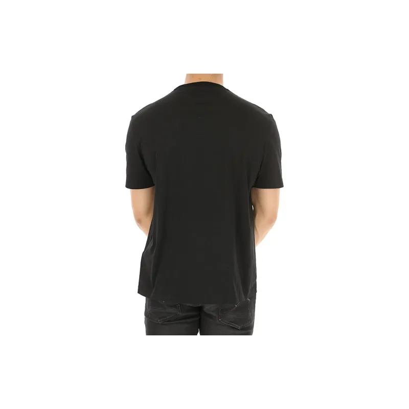 VERSACE Logo Embroidered Crewneck T Shirt-4
