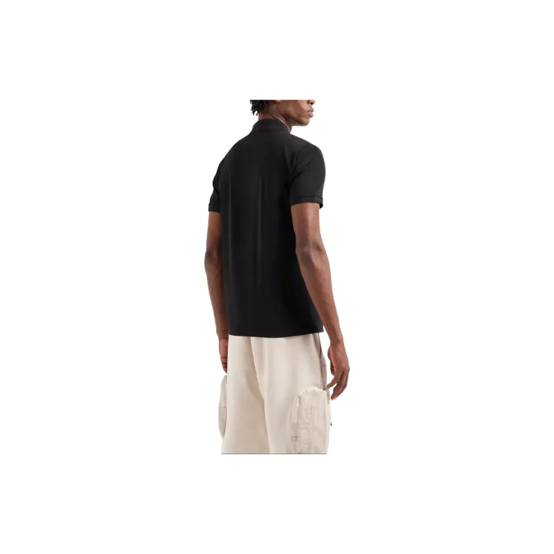 Ea7 EMPORIO ARMANI Logo patch Half zip Polo Shirt-3
