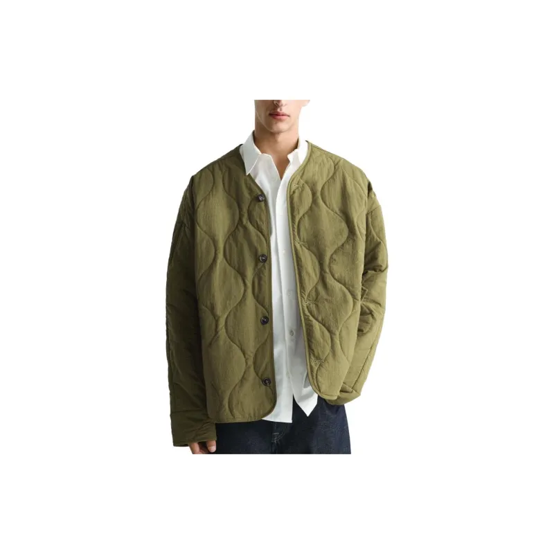 ZARA Jackets Men Olive Green-2