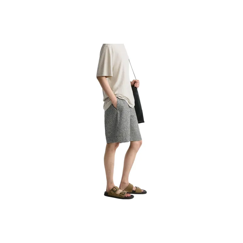 ZARA Casual Shorts Men's Black/White-2