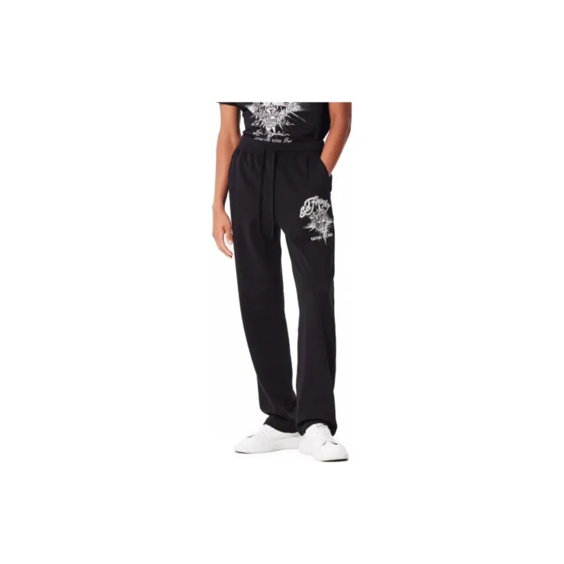 Ed Hardy FW24 Casual Pants Men's Black-4