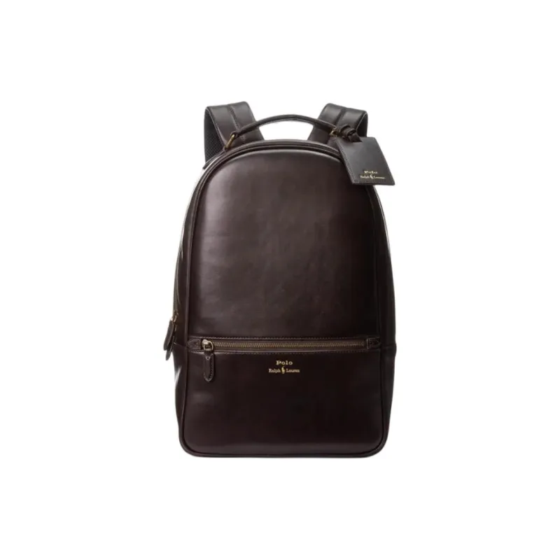 Polo Ralph Lauren Cow Leather Backpack Regular Men's Dark Brown-0