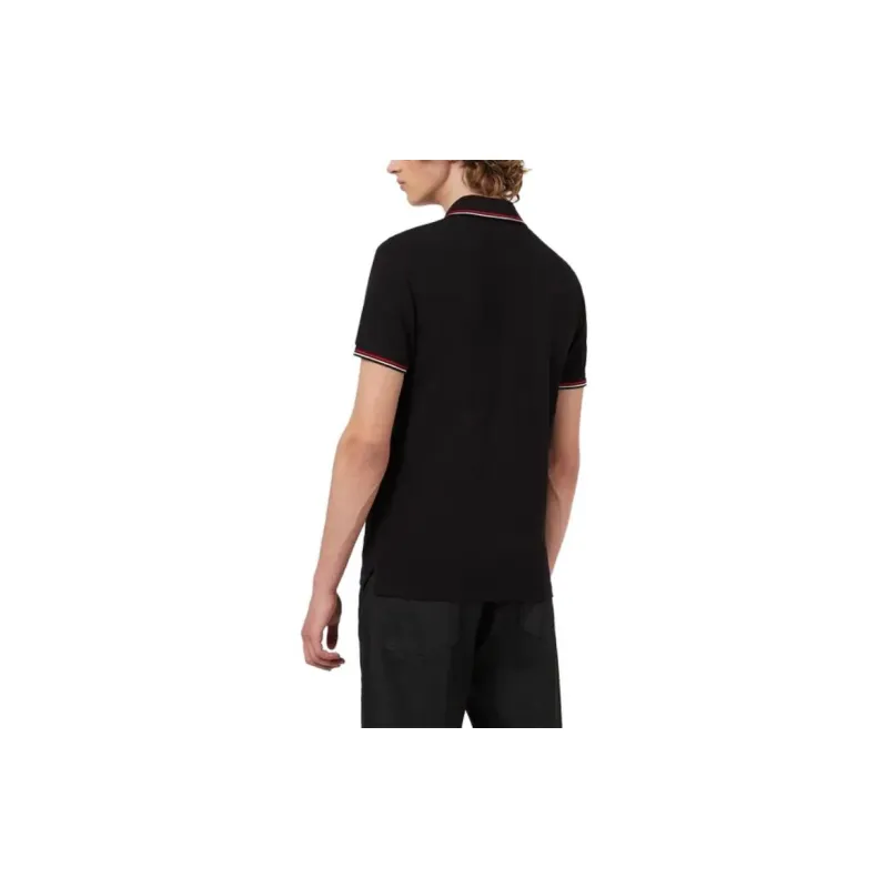 EMPORIO ARMANI Slim fit Stretch Piqué Polo Shirt With Micro Eagle-1