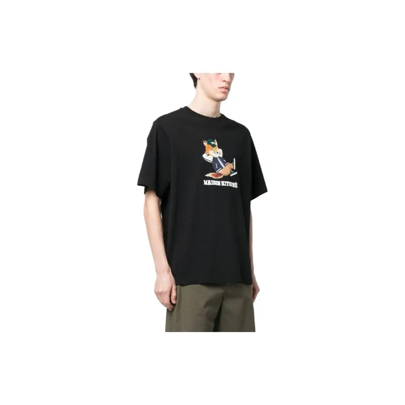 Maison Kitsune T Shirts Men Black-3