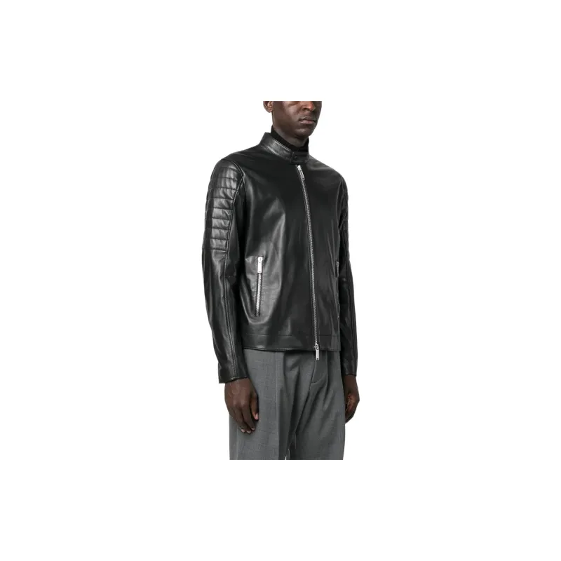 DSQUARED 2 Leather Jackets Men Black-3