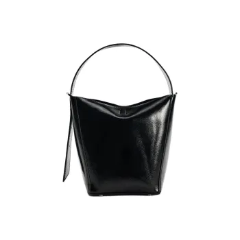 ZARA PU Bucket Bags Handbags Medium Size Women's Black