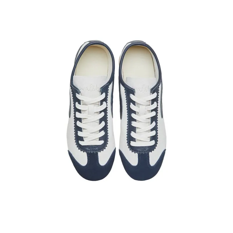 Norman Walsh Abrasion Resistant Breathable Low Top Running Shoes Unisex Beige Blue-4