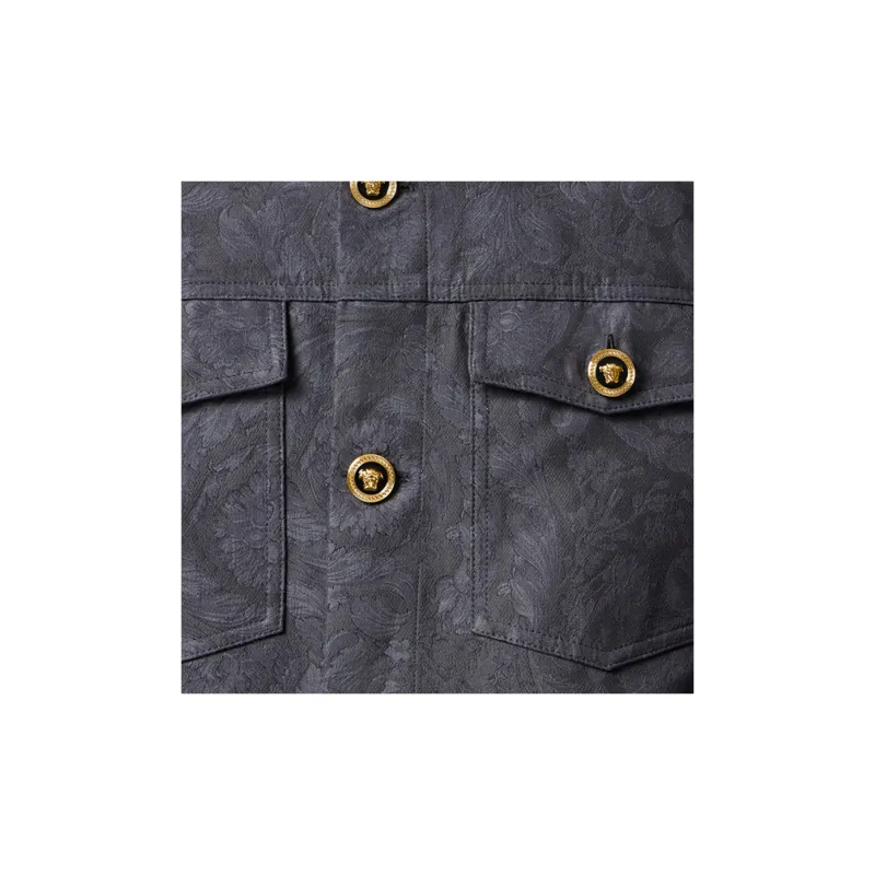 VERSACE Barocco Jacquard Buttoned Shirt Jacket-5