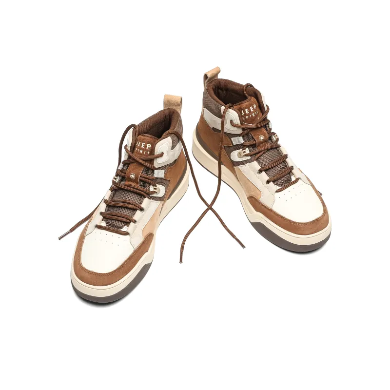 JEEP SPIRIT Slip Resistant Water Resistant Wear Resistant Lightweight Breathable High Top Skateboard Shoes Men's-5